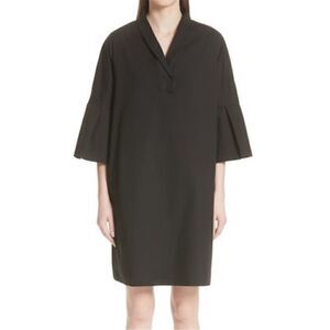 Fabiana Filippi Bell Sleeve Poplin Dress size small black